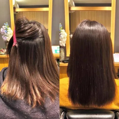 美髪トリートメントのビフォーアフター